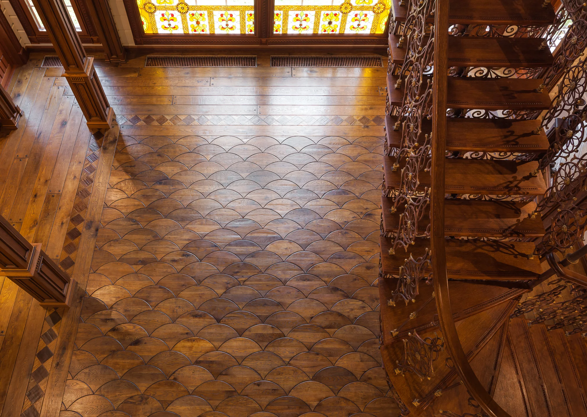 Russian Estate Custom Wood Floor Reclaimed Oak Dovetail