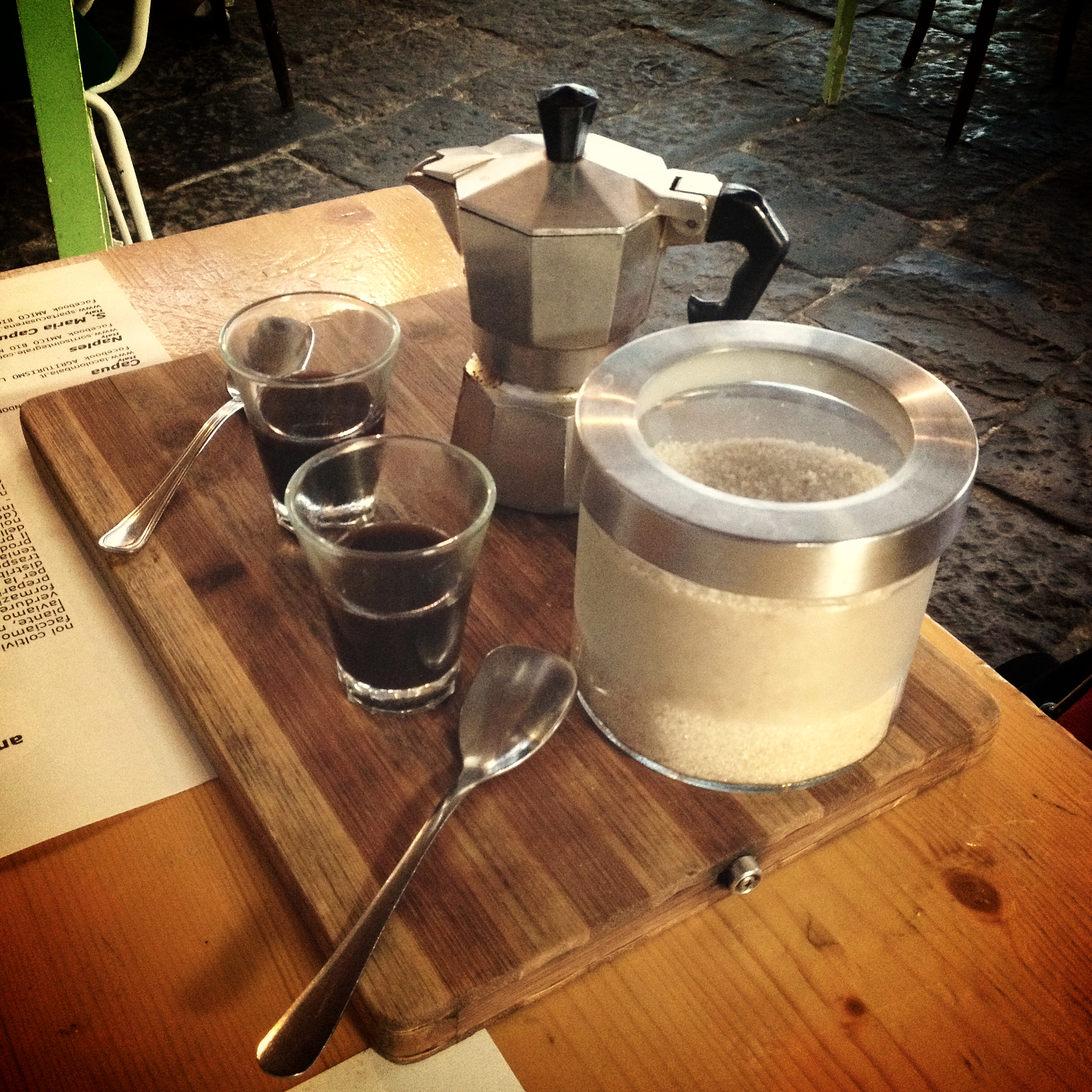Coffee served at local restaurant