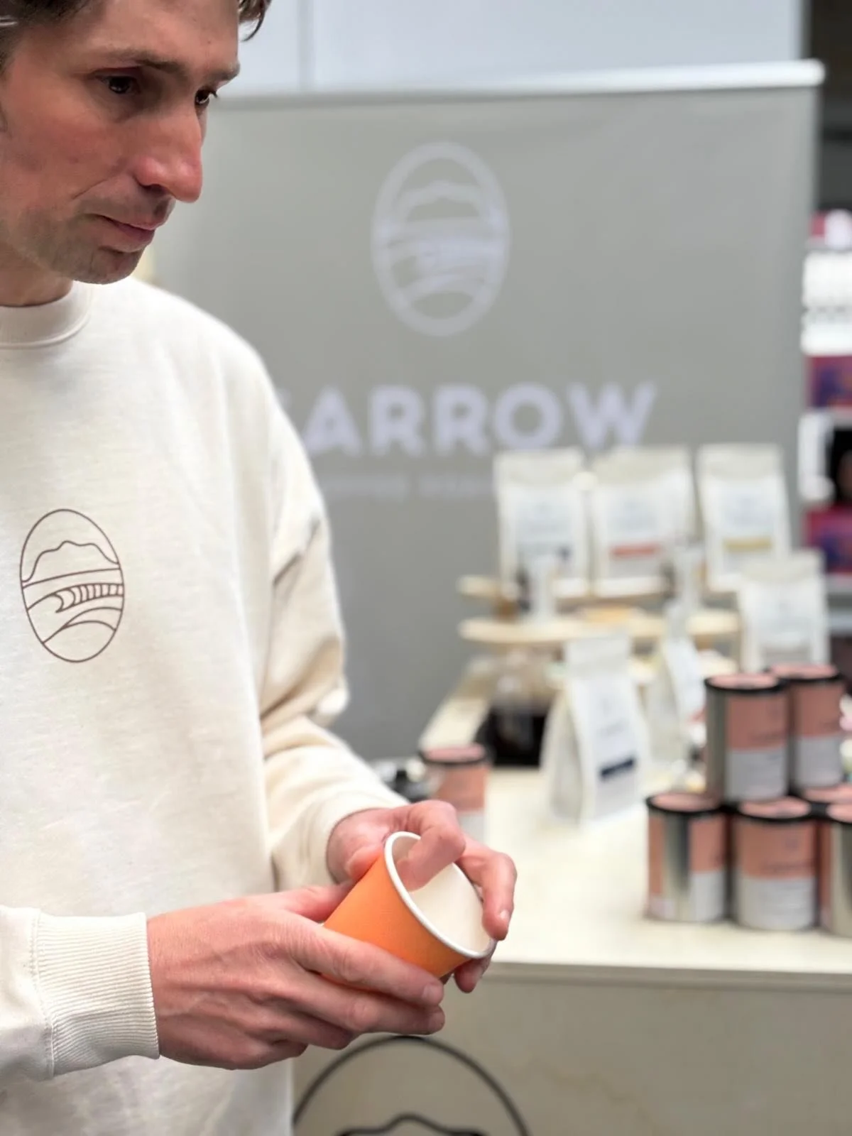 Andrew wearing our new comfy oversized sweatshirt ☕️ Printed in limited sizes for the @dublincoffeefest - don&rsquo;t miss out.
Plus some very cute and useful 8oz Miir tumblers for you daily flat white. 
Find us at the @dublincoffeefest -stand C-24
.