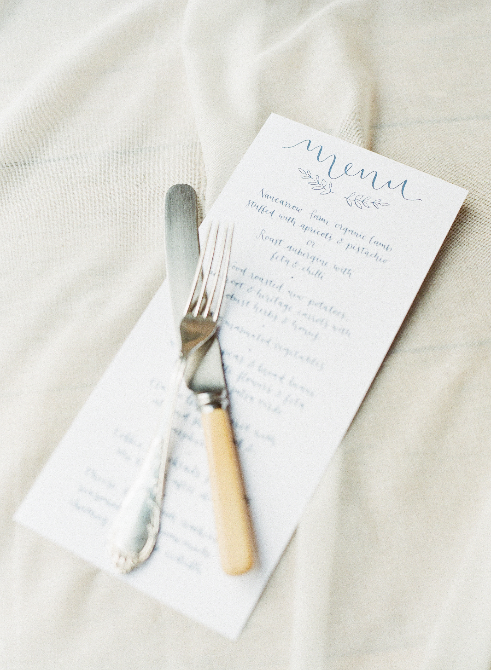 Menus Hand lettered menus for weddings and other events.
