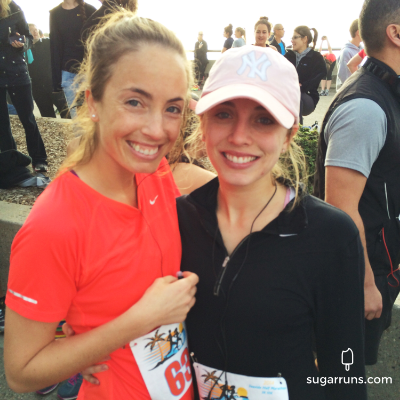 Seaside Half with my younger sister, Katelyn.