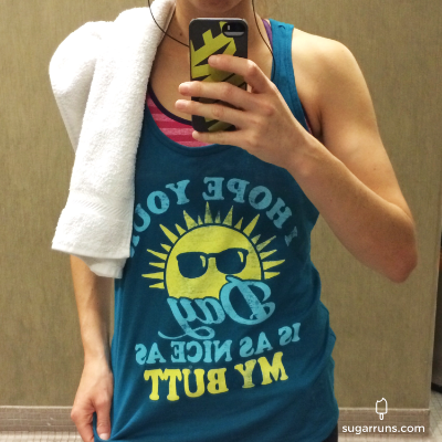Sorry it's backwards, but this is the best shirt ever for leg day! 