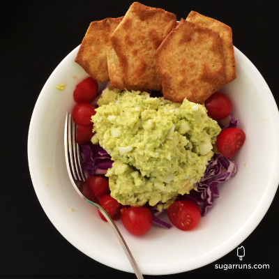 Avocado egg salad with Cabbage & tomato