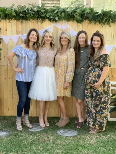 My Mom, sisters and I