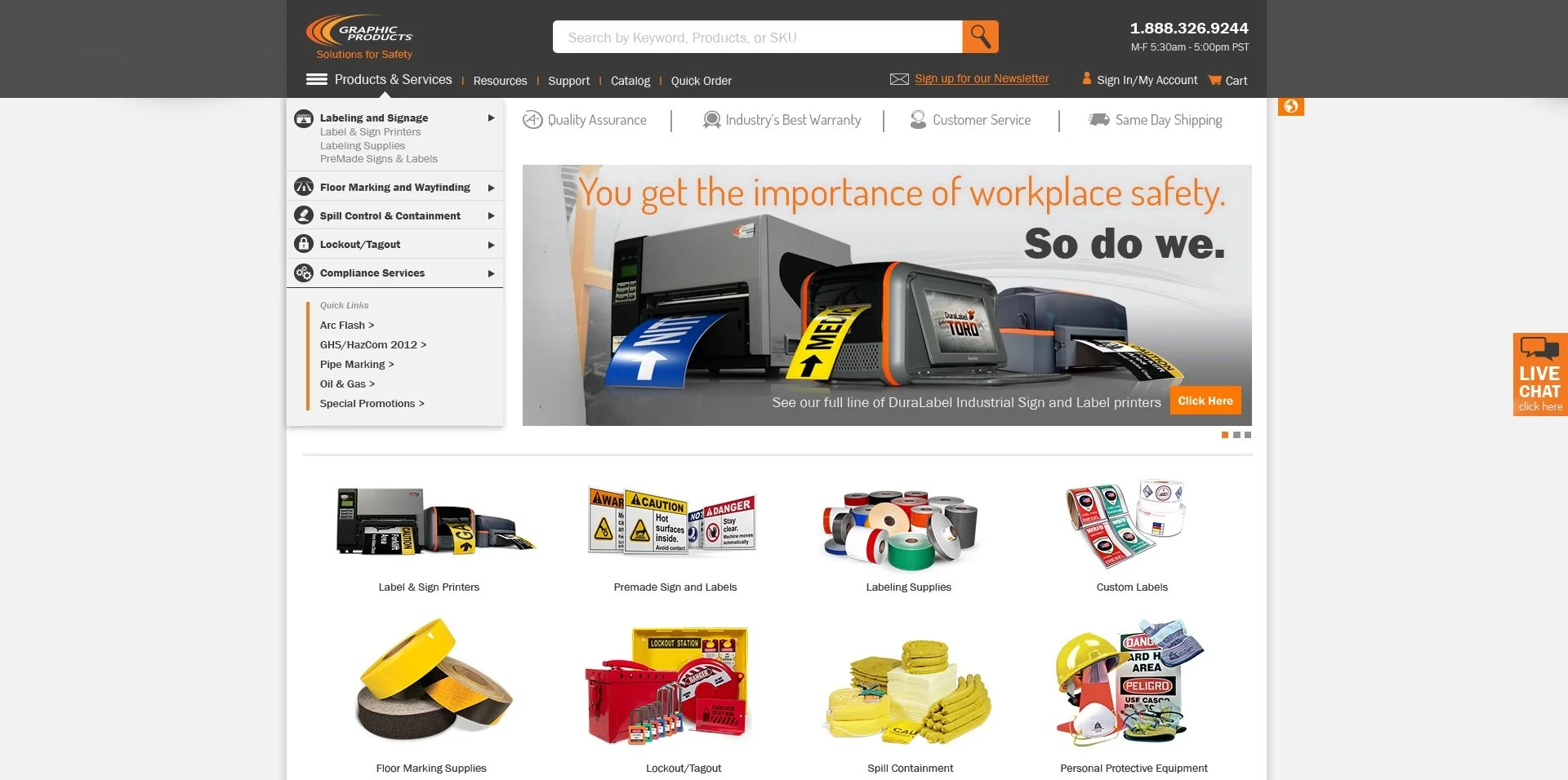 GraphicProducts.com previous header