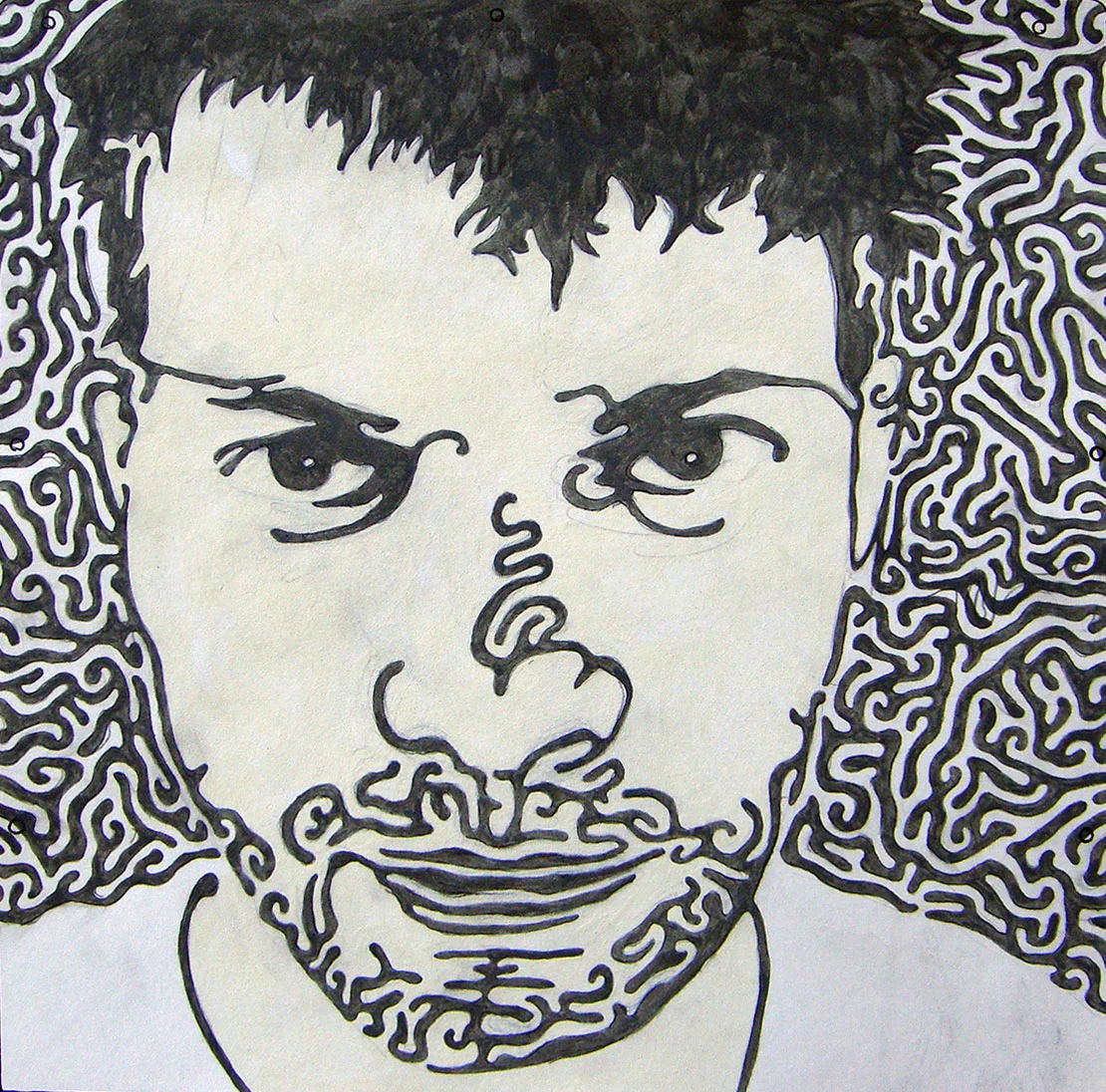 J.R. Mixed media on paper 10" x 10" NFS