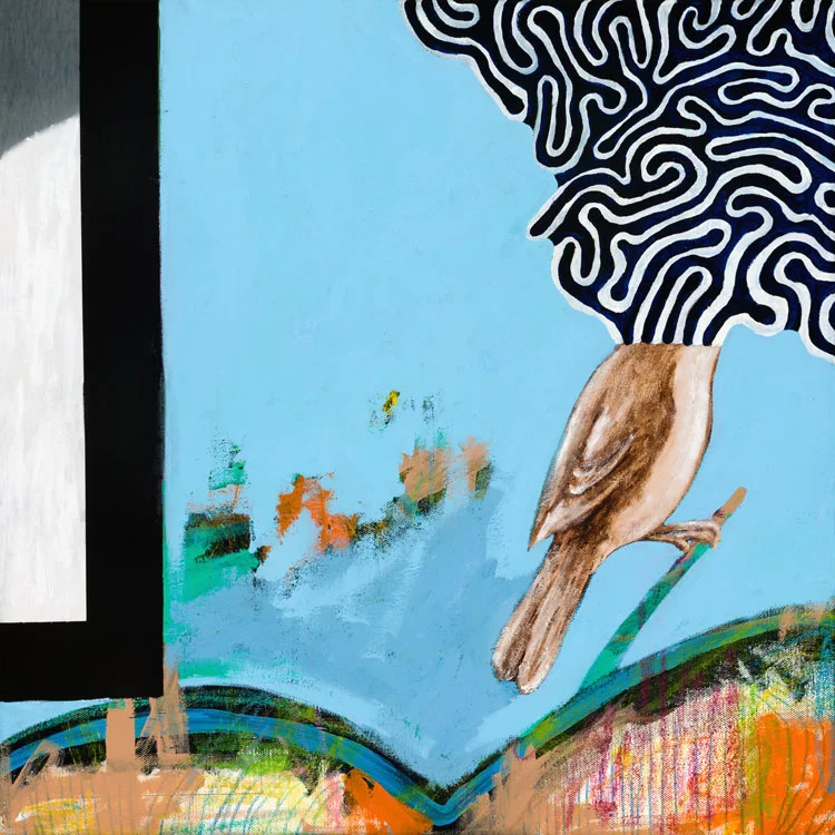 Bird Song Oil and acrylic on canvas 18" x 18" $225