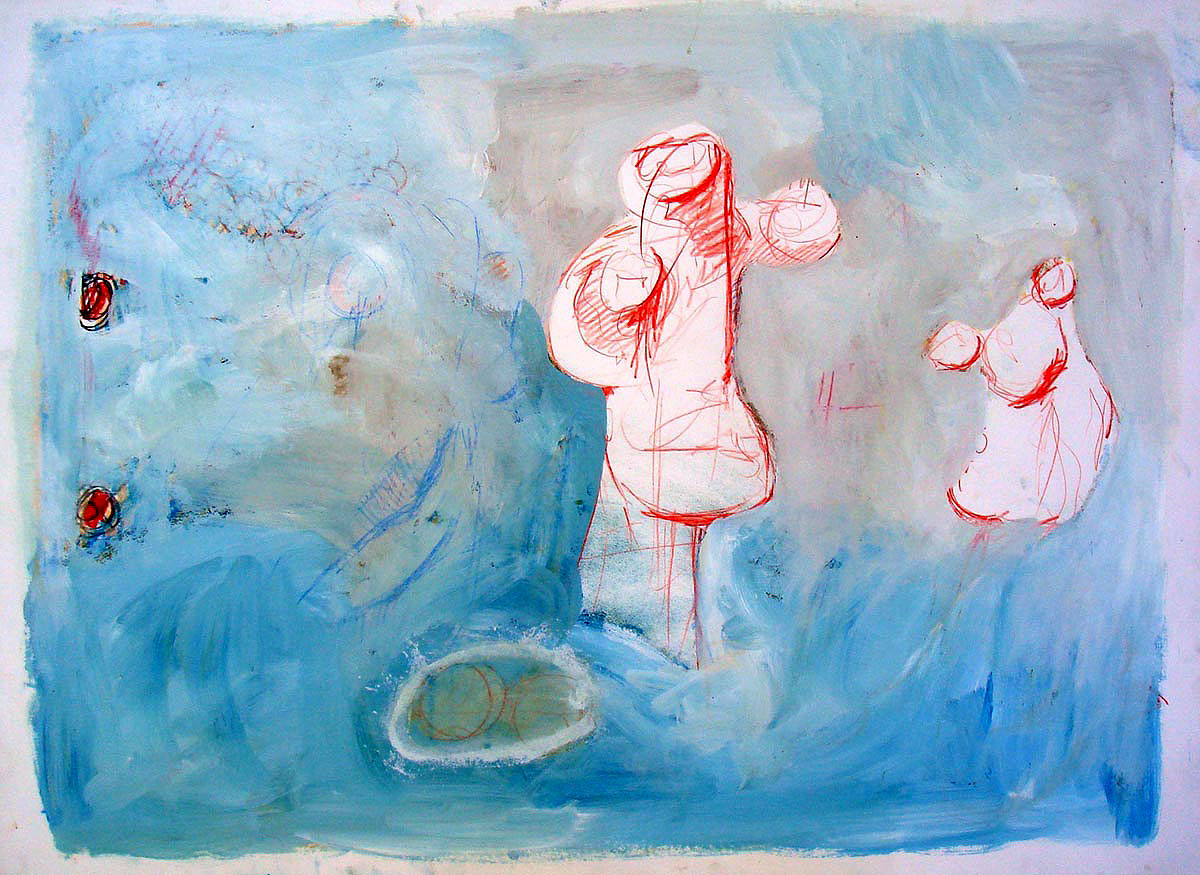 Existential Exit Mixed media on paper 22" x 30" NFS