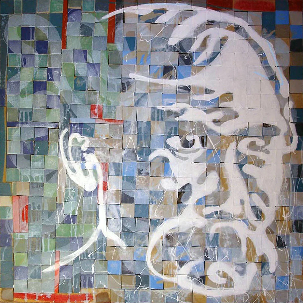 Joe Acrylic on book covers 36" x 36" NFS