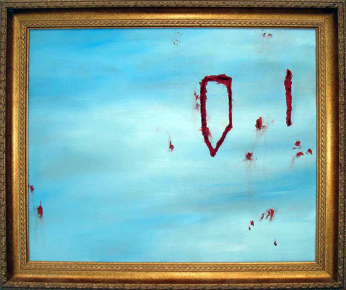 Sky Surgery Oil on canvas and polyurethane foam with frame 13.75" x 18.5" NFS