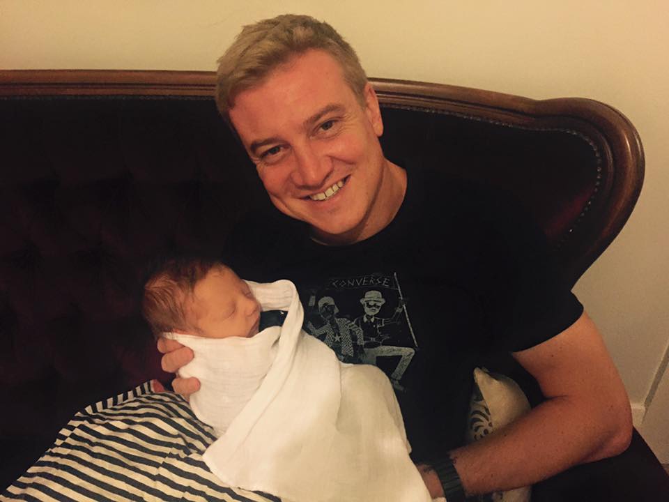 Proud Uncle with Baby Rafferty