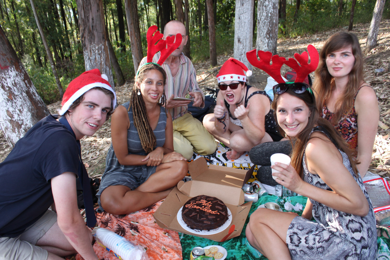 Christmas picnic with some new friends