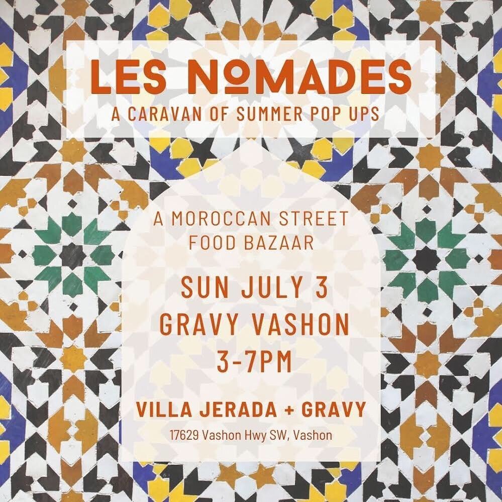 Our next LES NOMADES event is coming up Sunday July 3 with our friends at @gravyvashon from 3-7pm. 

We will be jointly firing up the grill for a casual afternoon affair featuring Gravy inspired cuisine with a Moroccan street food twist, all incorpor