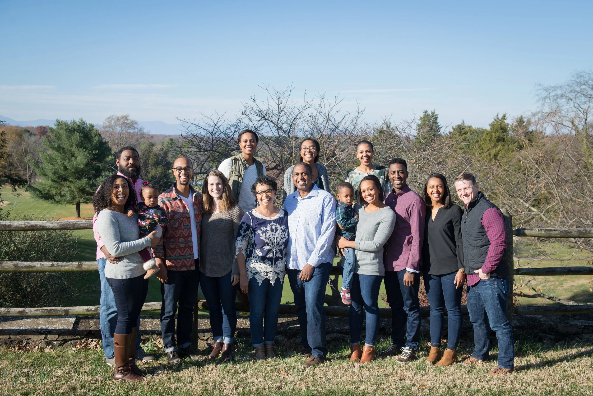 Mary pictured with her husband, children and grandchildren at Thanksgiving in 2017. 