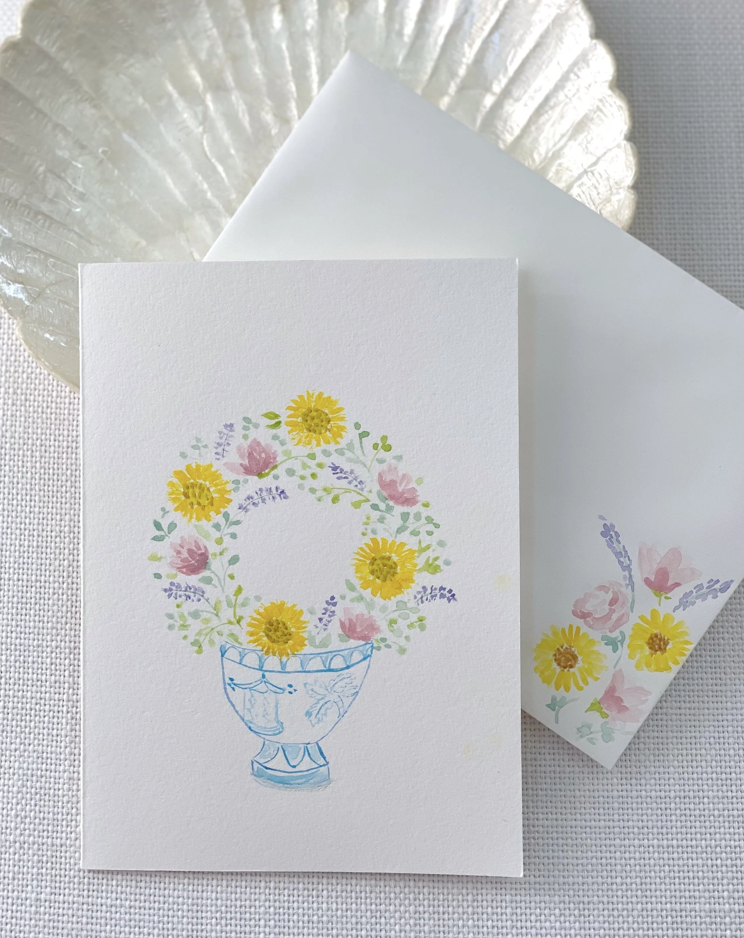  Golden Sunflowers + Magnolia + Lavender + Herbs,  Sold  