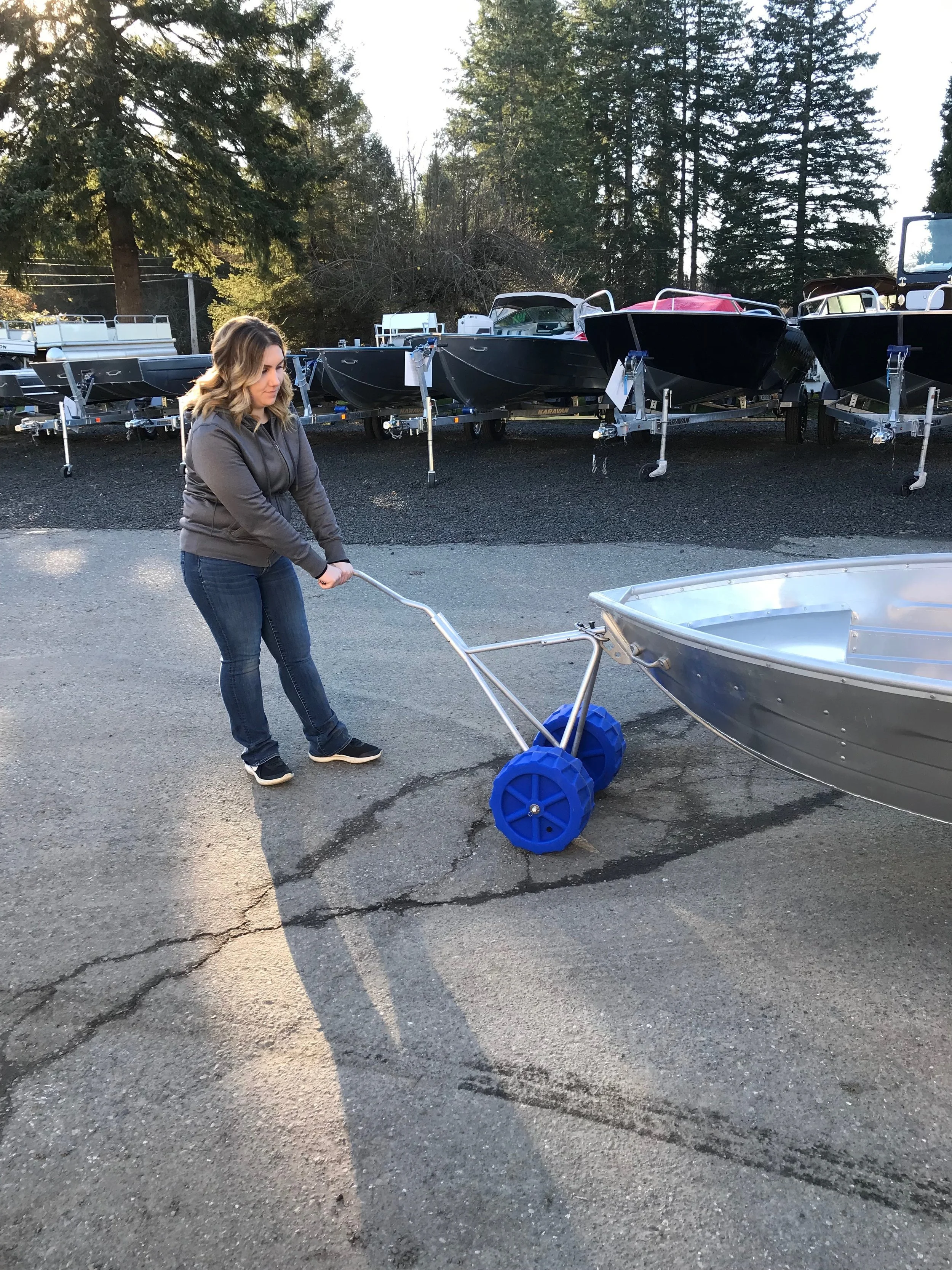 Easy Launch Inflatable bow dolly cart
