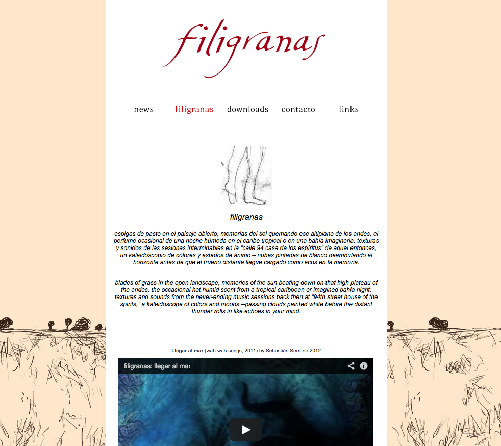Filigranas - Diseño de página web .