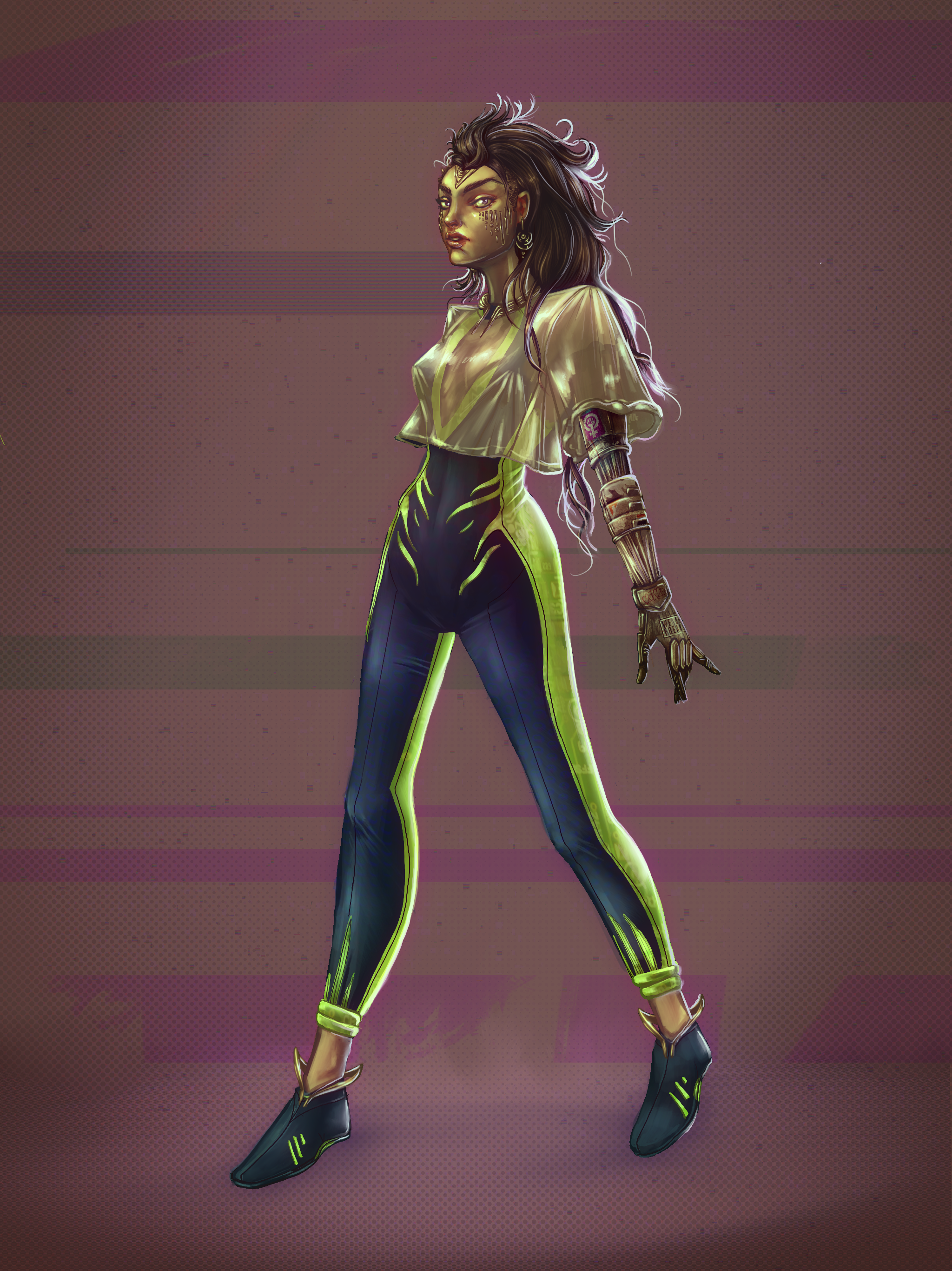 Zinel: Cyperpunk Character Concept