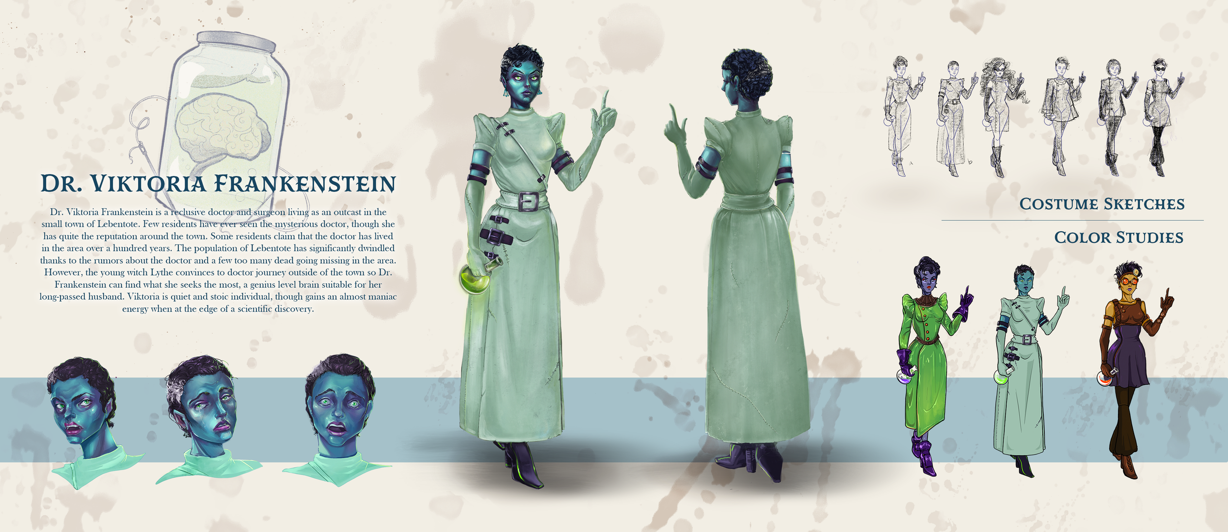 Dr. Viktoria Frankenstein Character Concept Art