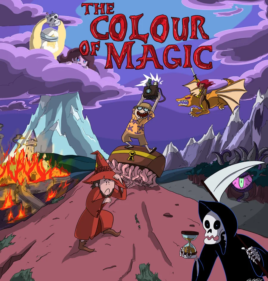 The Colour of Magic in "Adventure Time" style