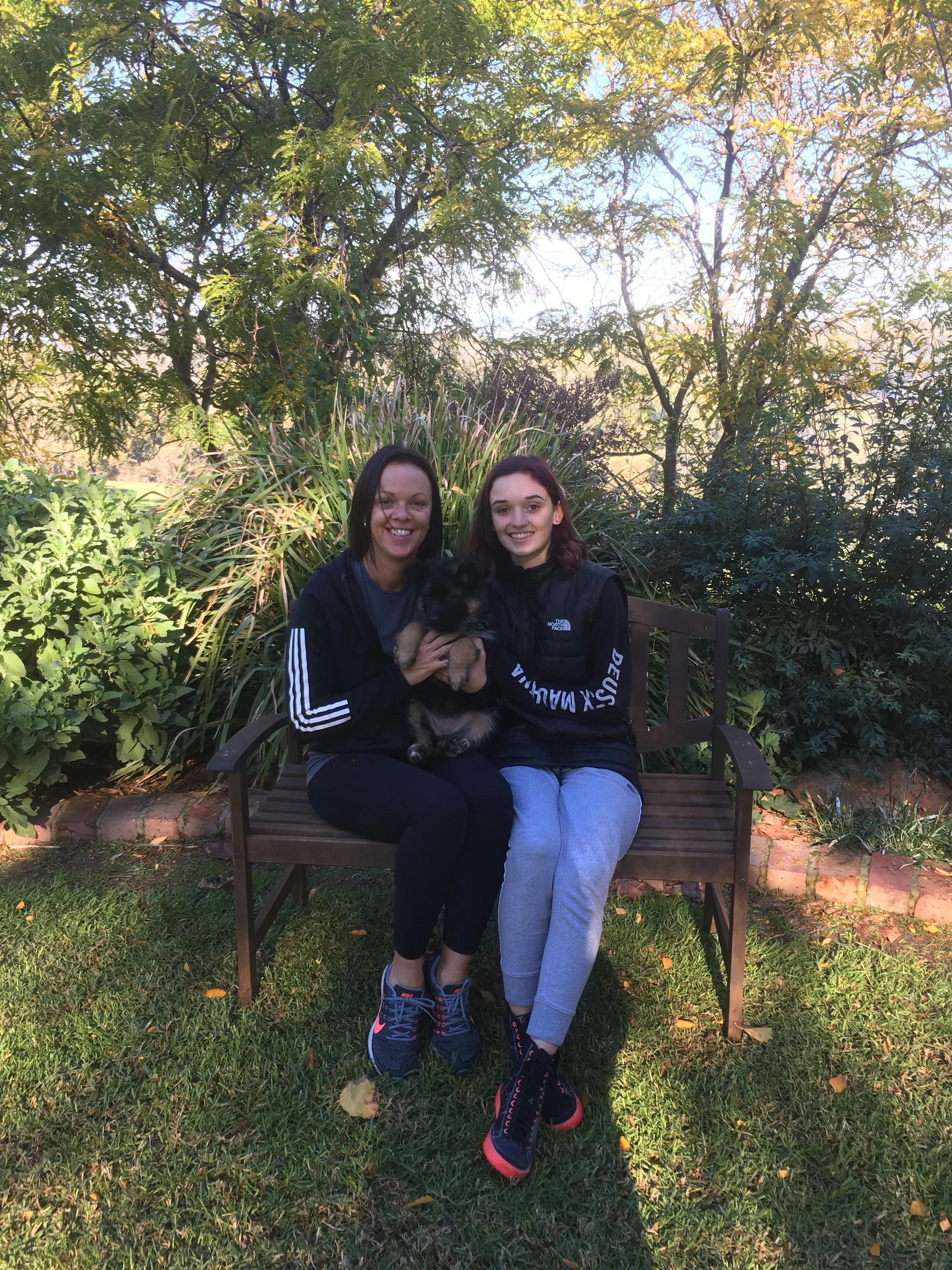 Koda with Kelly and Hannah