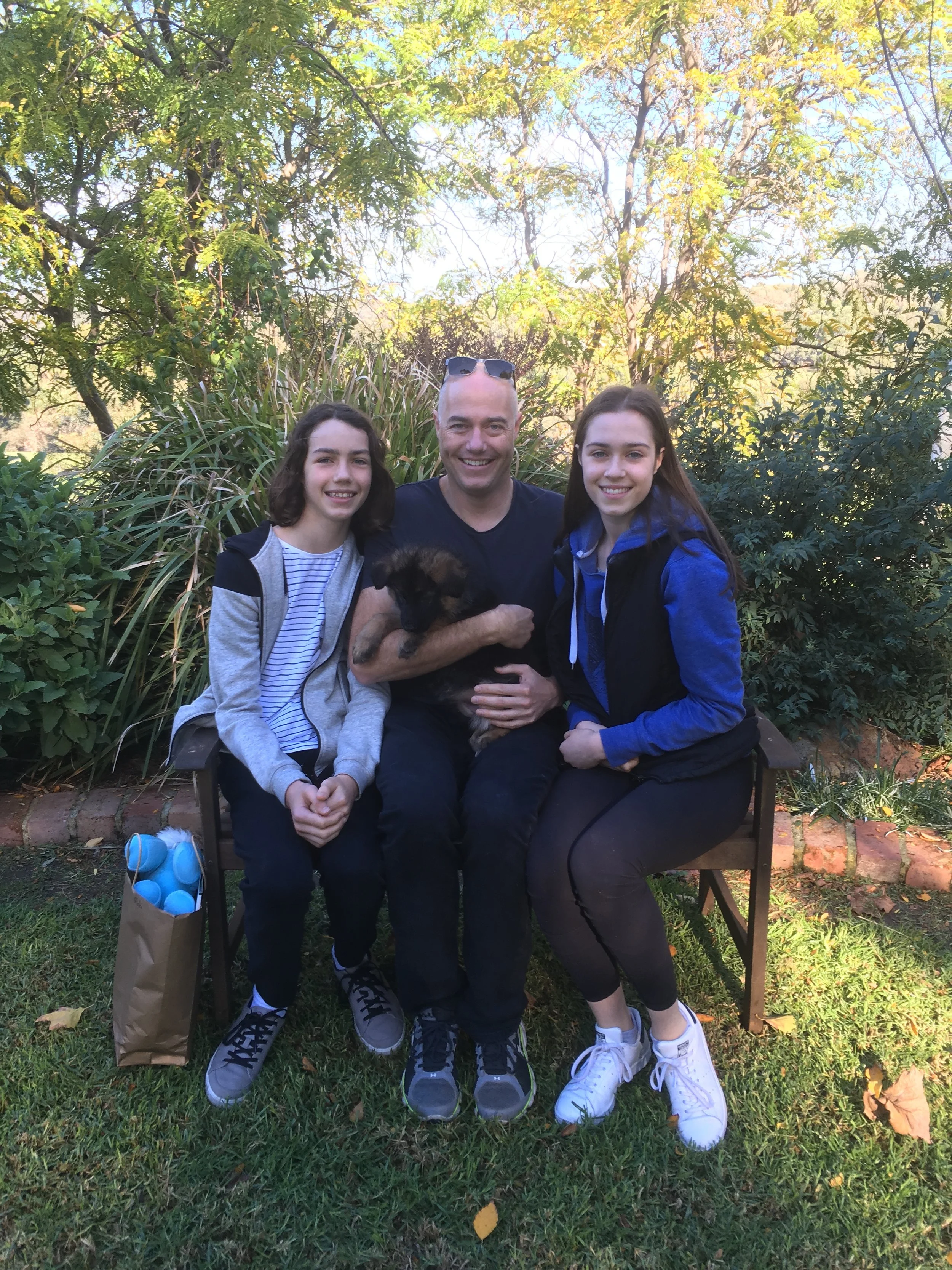 Xena with Andrew, Fred and Lexie