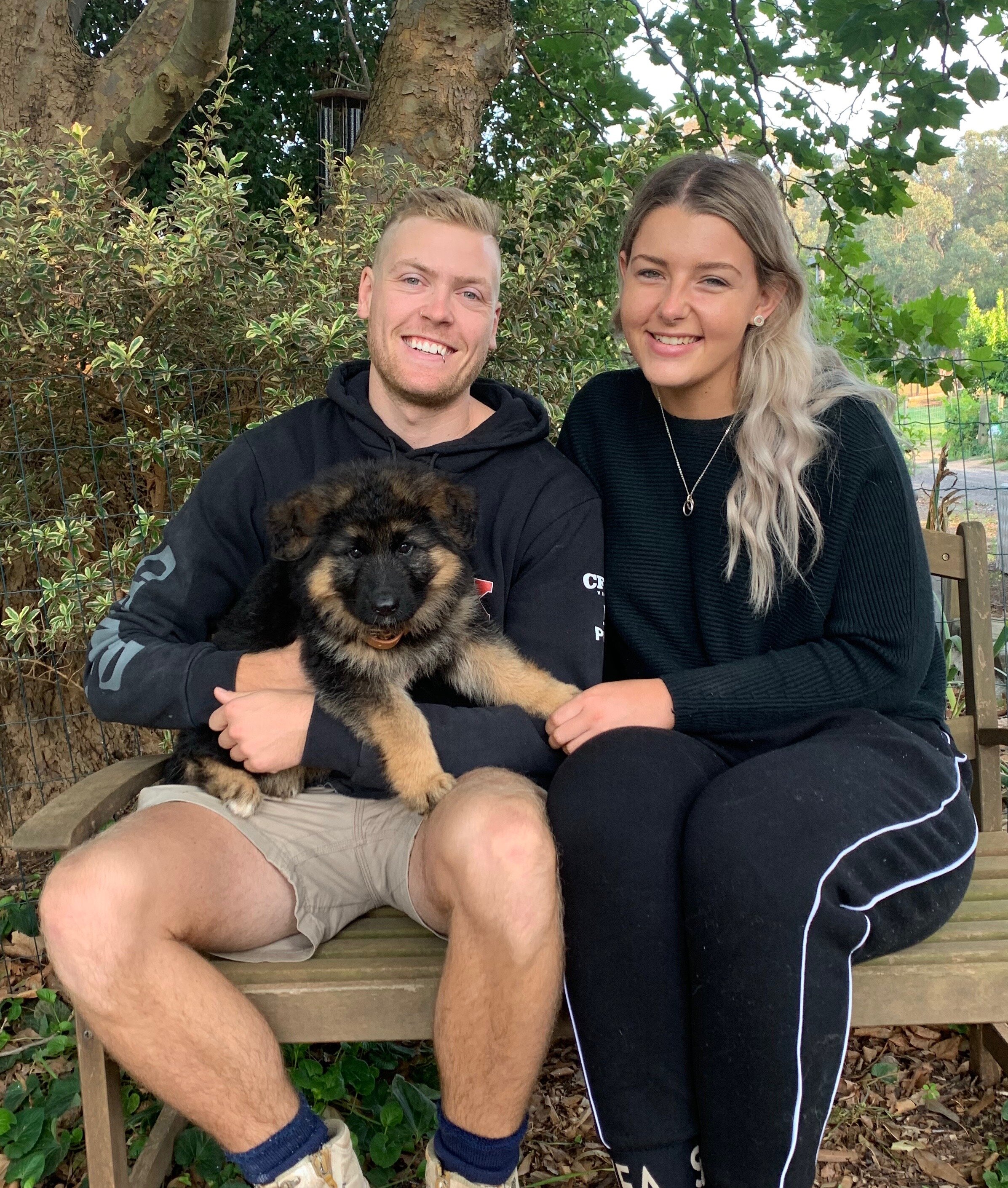 Liz and Alex with Frankie - Yellow girl Vera