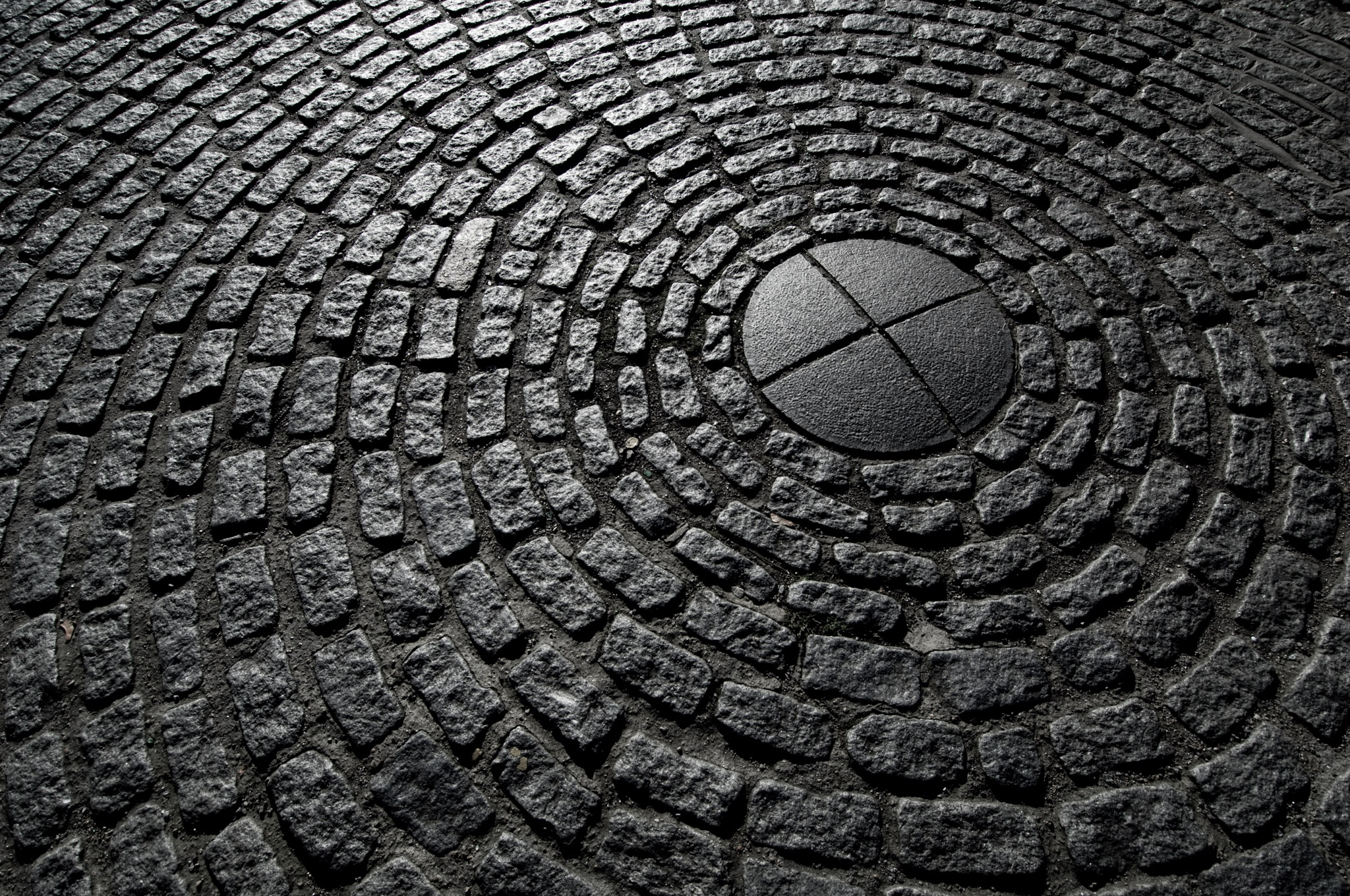 Circular Brick Pavement