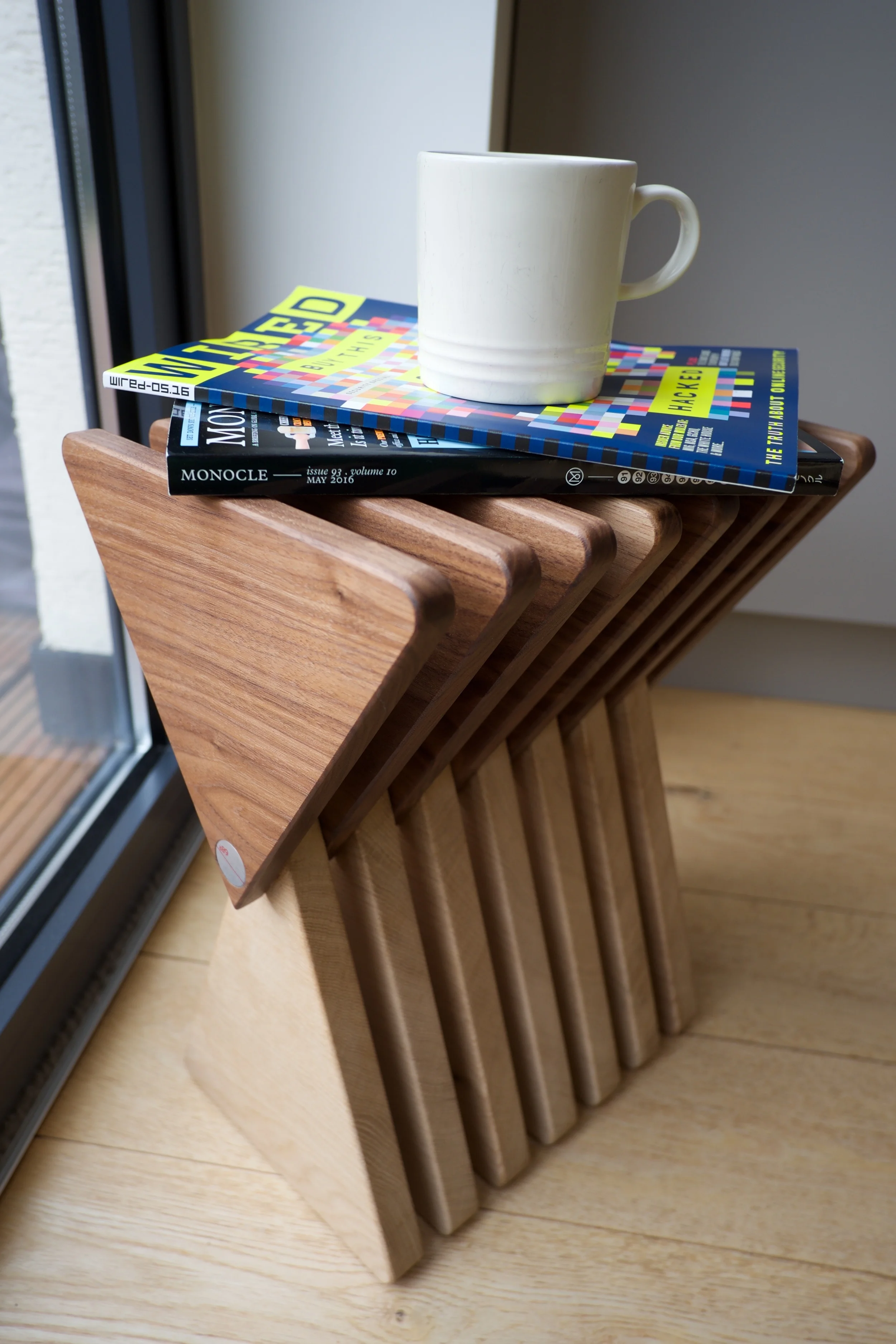 The Vinci Stool in side table mode