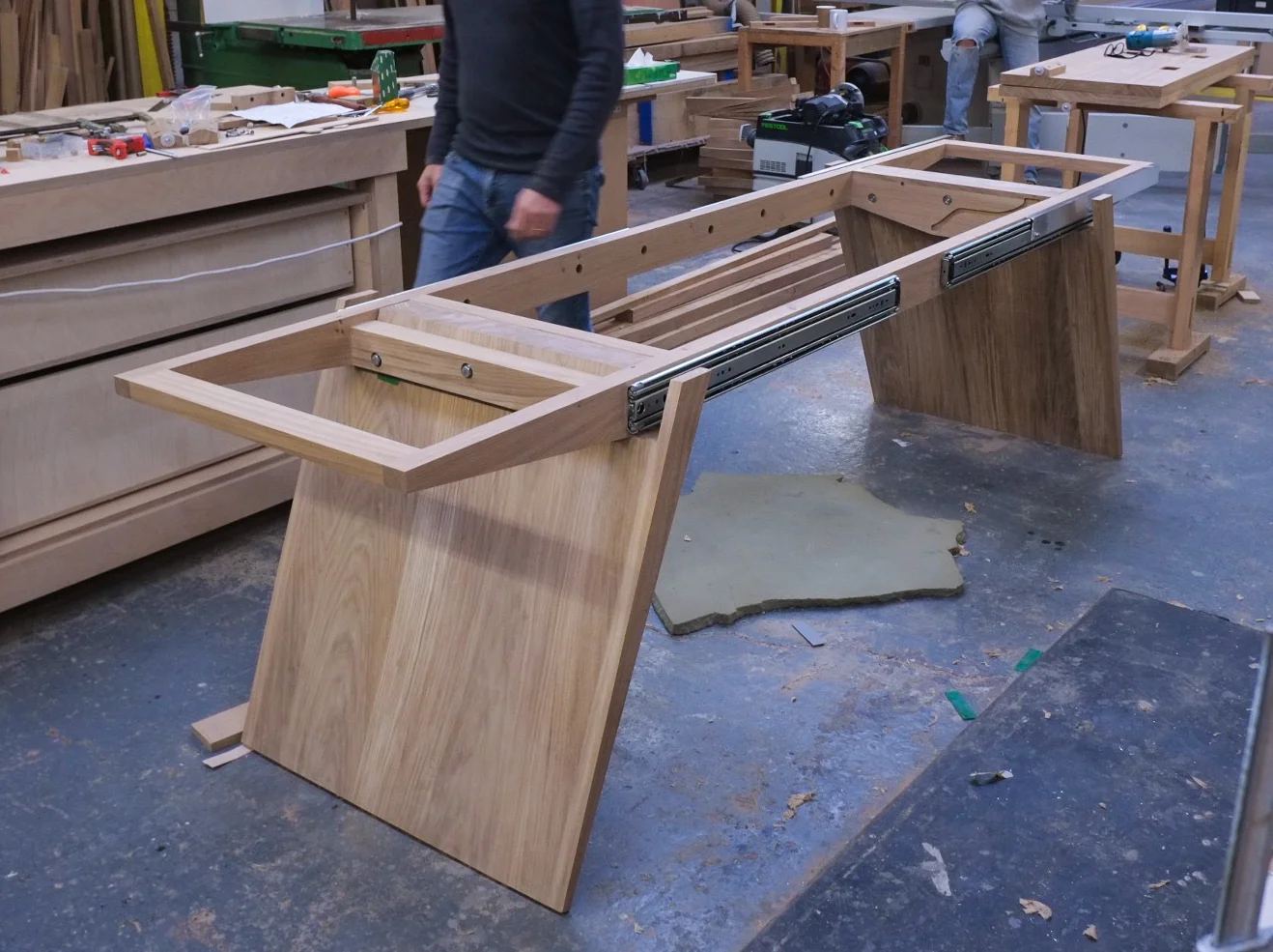 The Blade Table ladder frame - without the apron and table top.