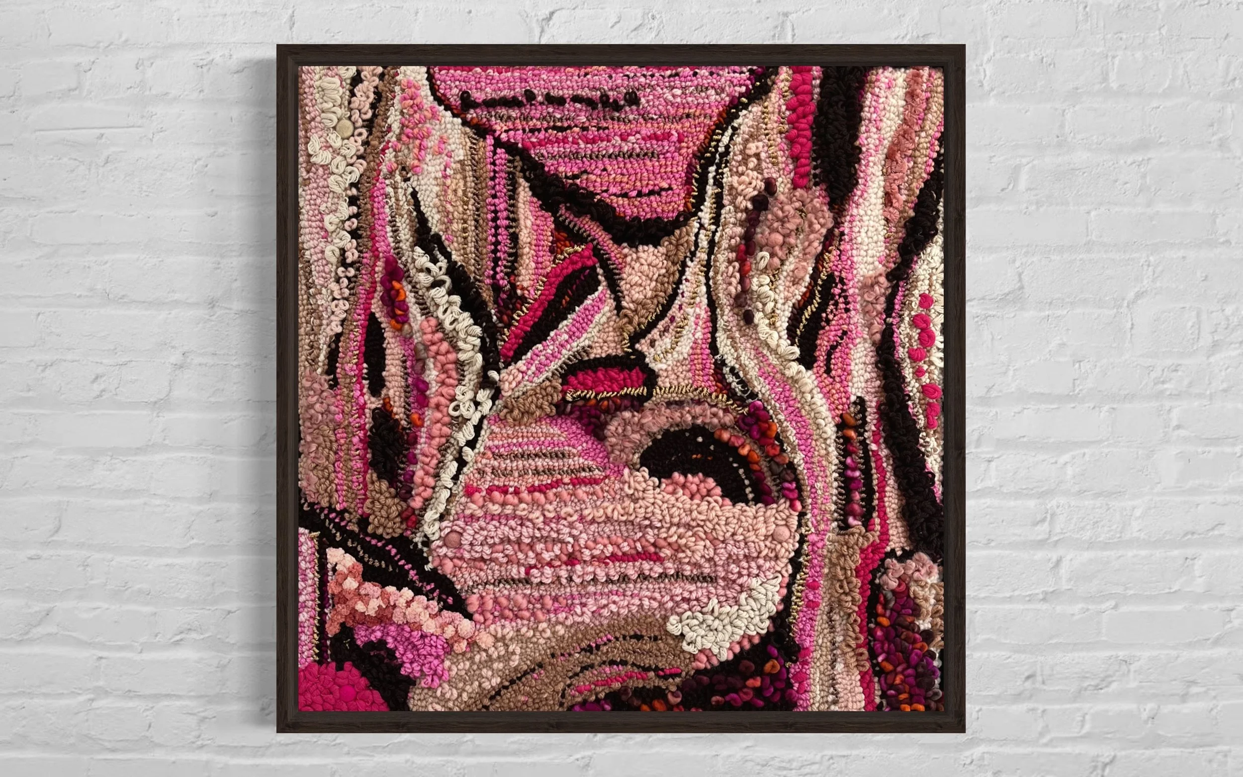 Blooming Pink Popsicles at Dusk by Fibre art by Rebecca Anne Brady