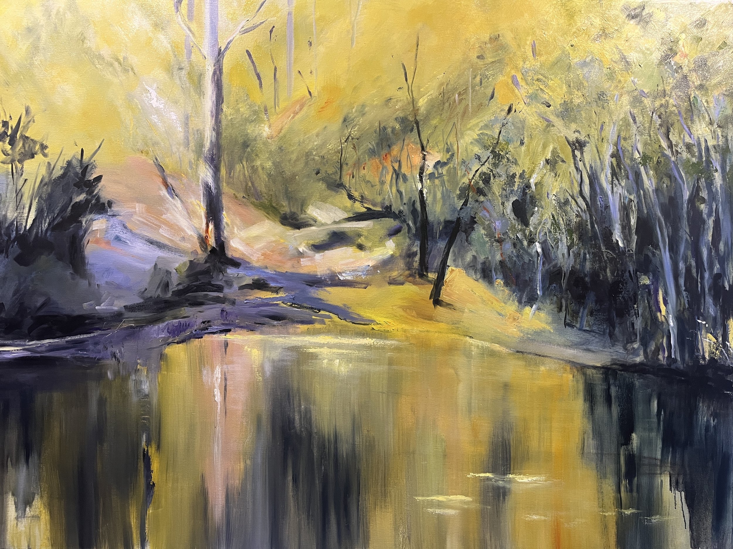 Gallery1111_S.Blackburne_Golden Ponds-2026_oil on canvas-120x162cm �6000 .JPG