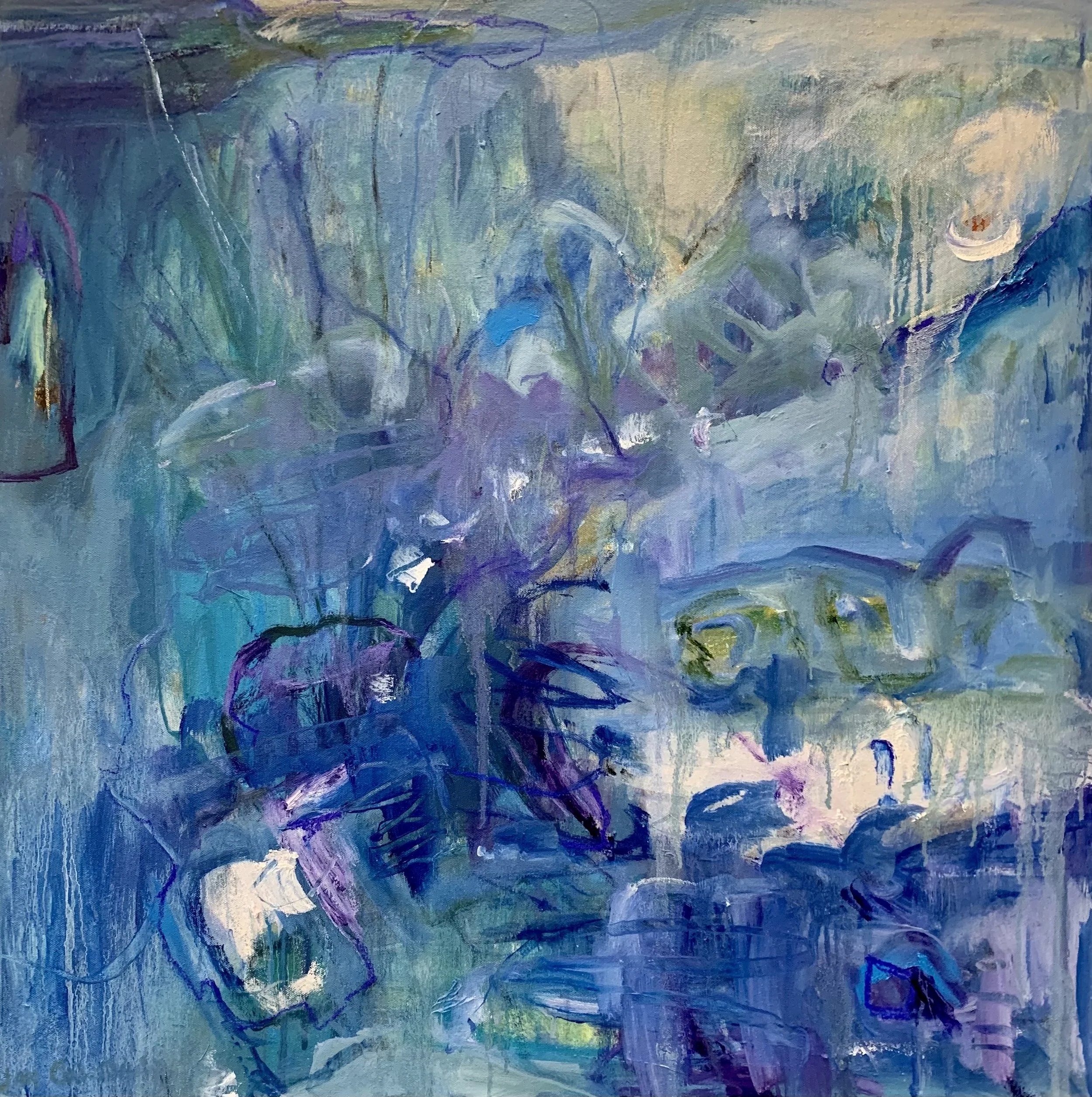Gallery1111 Jan Cristaudo Lakeside Oil:Acyrlic on Canvas 76cmx76cm 2024 �2800.jpg