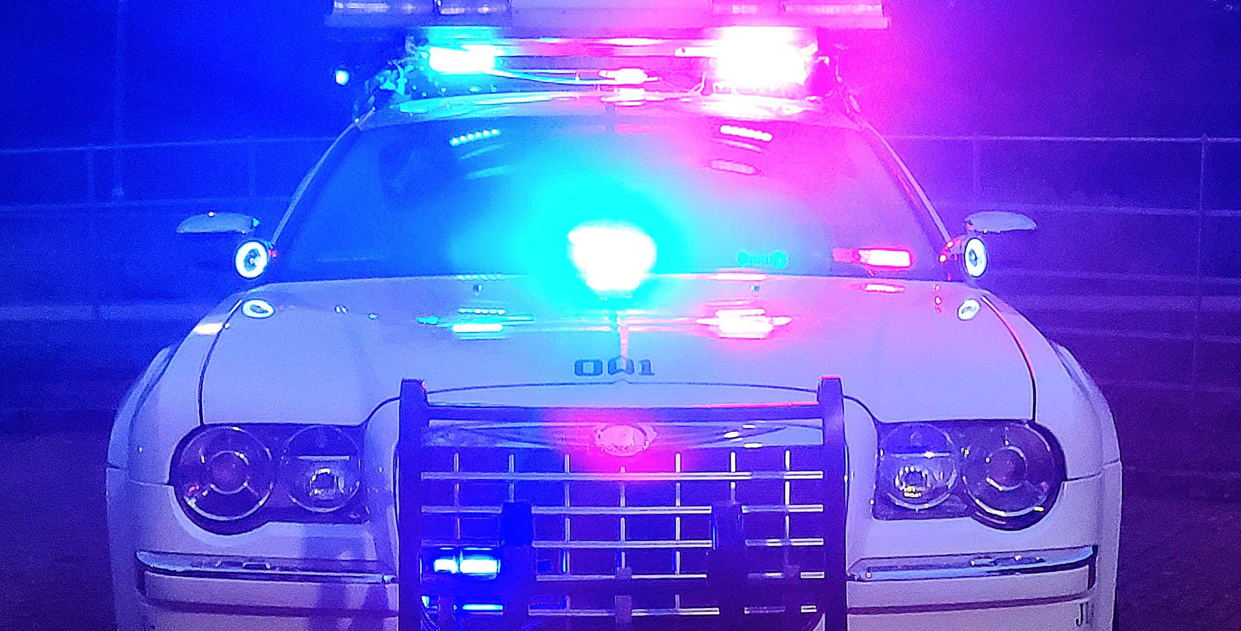 Ghostbusters Ecto 1 Front View with Emergency lights