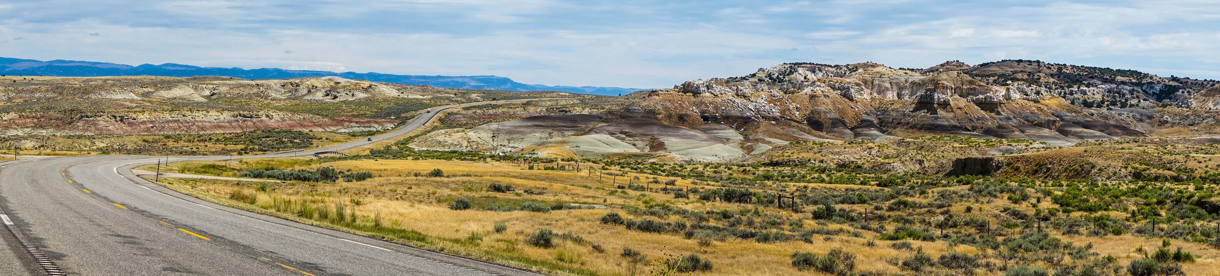 So much of the Landscape between Shoshone National Forest and the Bighorns looks like this. Some might call it "desert like" but I found it invigorating. The wide open expanses provide views and a feeling of openness one cannot find in a city or New England type of geography.