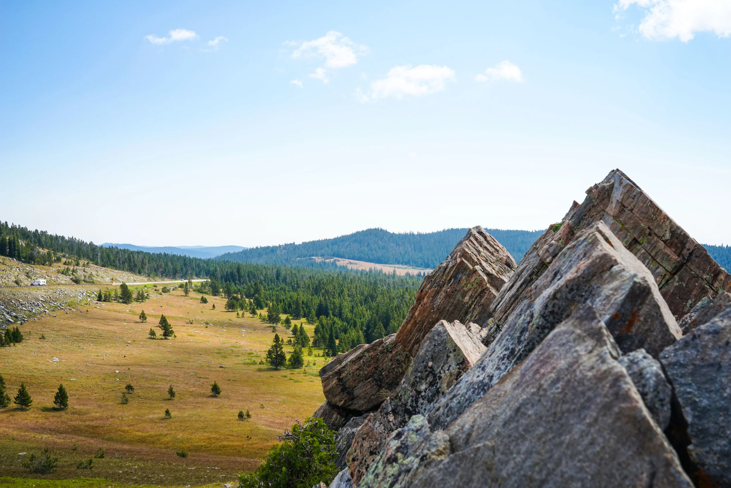 Another formation with a great view back towards the top of the pass.