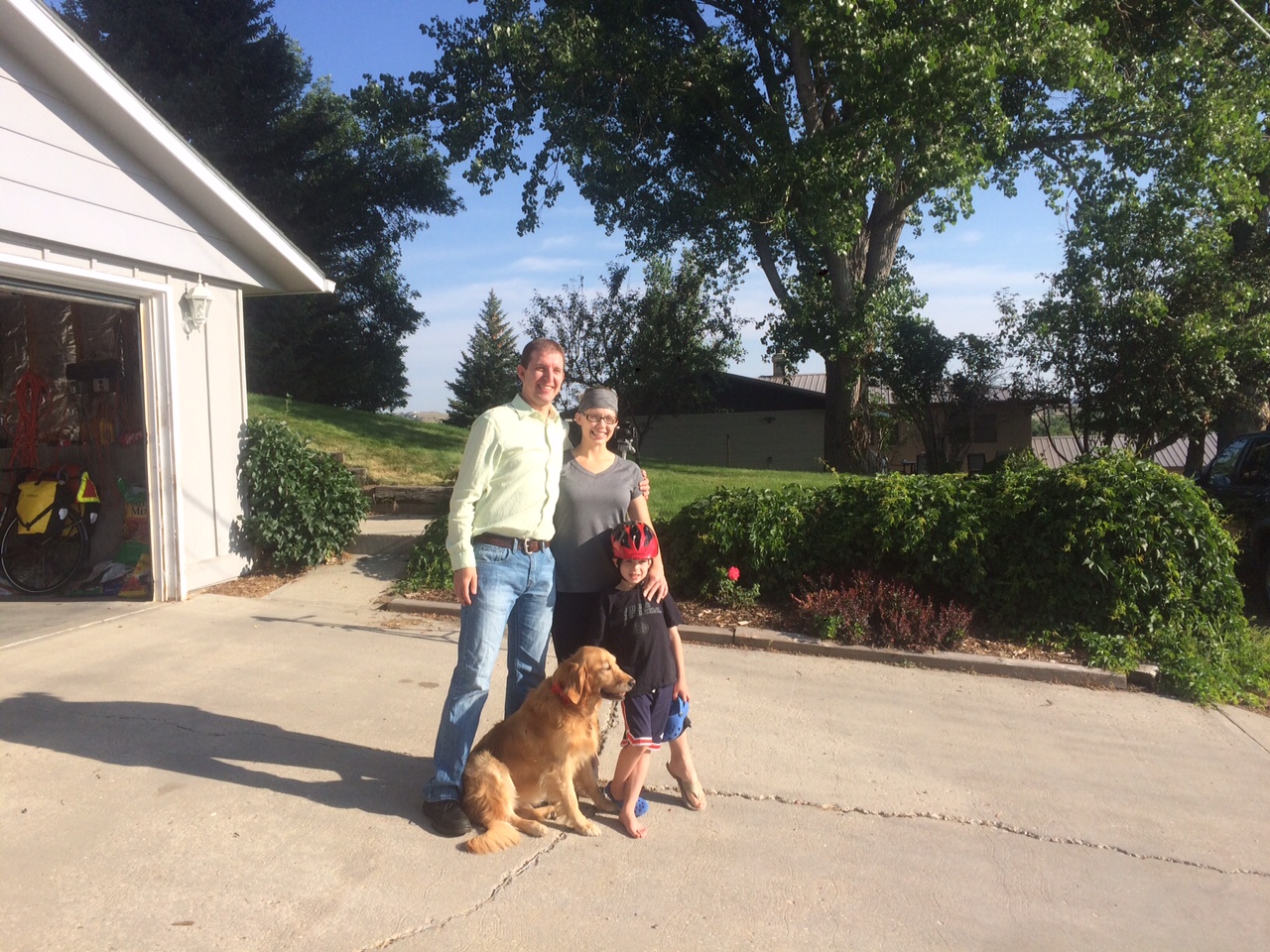 Thanks so much to Brian and Becky and their family for being the best of host. Erik kept trying to see if the would let faith, the gorgeous pup in the foreground, come along with us for the rest of the trip.