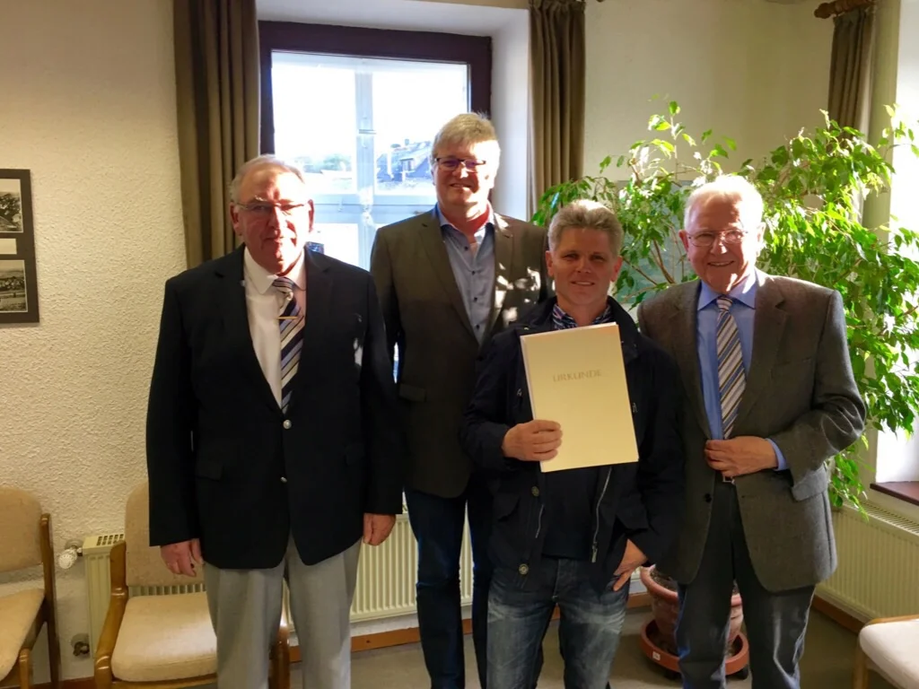 Von links, nach rechts. Willi Müller, Christoph Meyer, Kurt Bader, Willi Bode