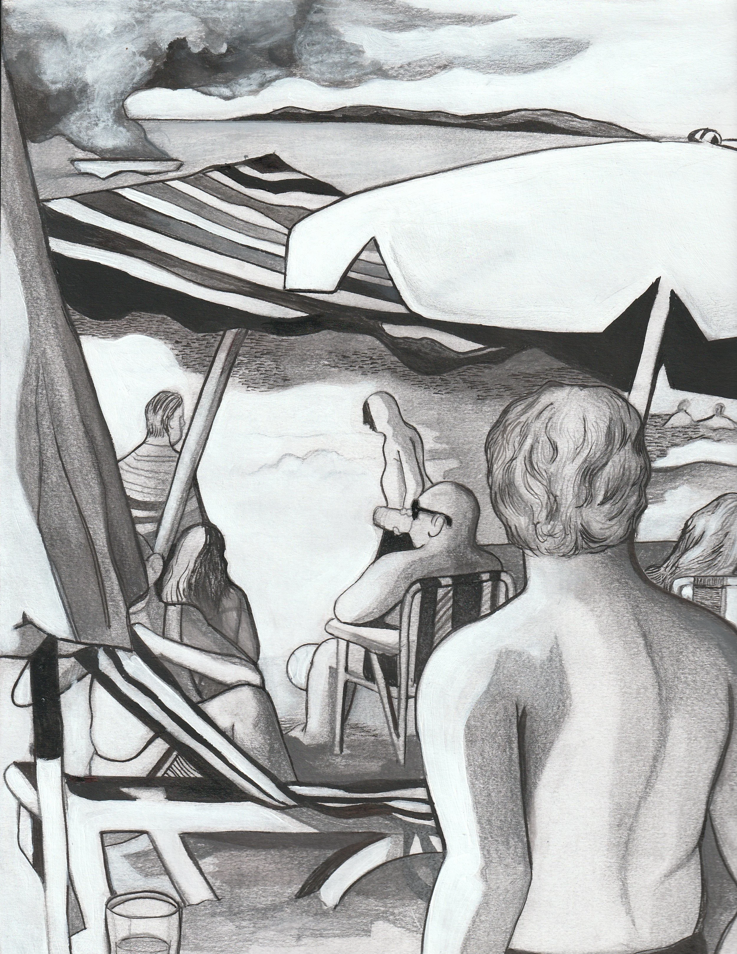 Peroles y Corotos
Pencil and Sumi ink on paper
9 x 12
2024