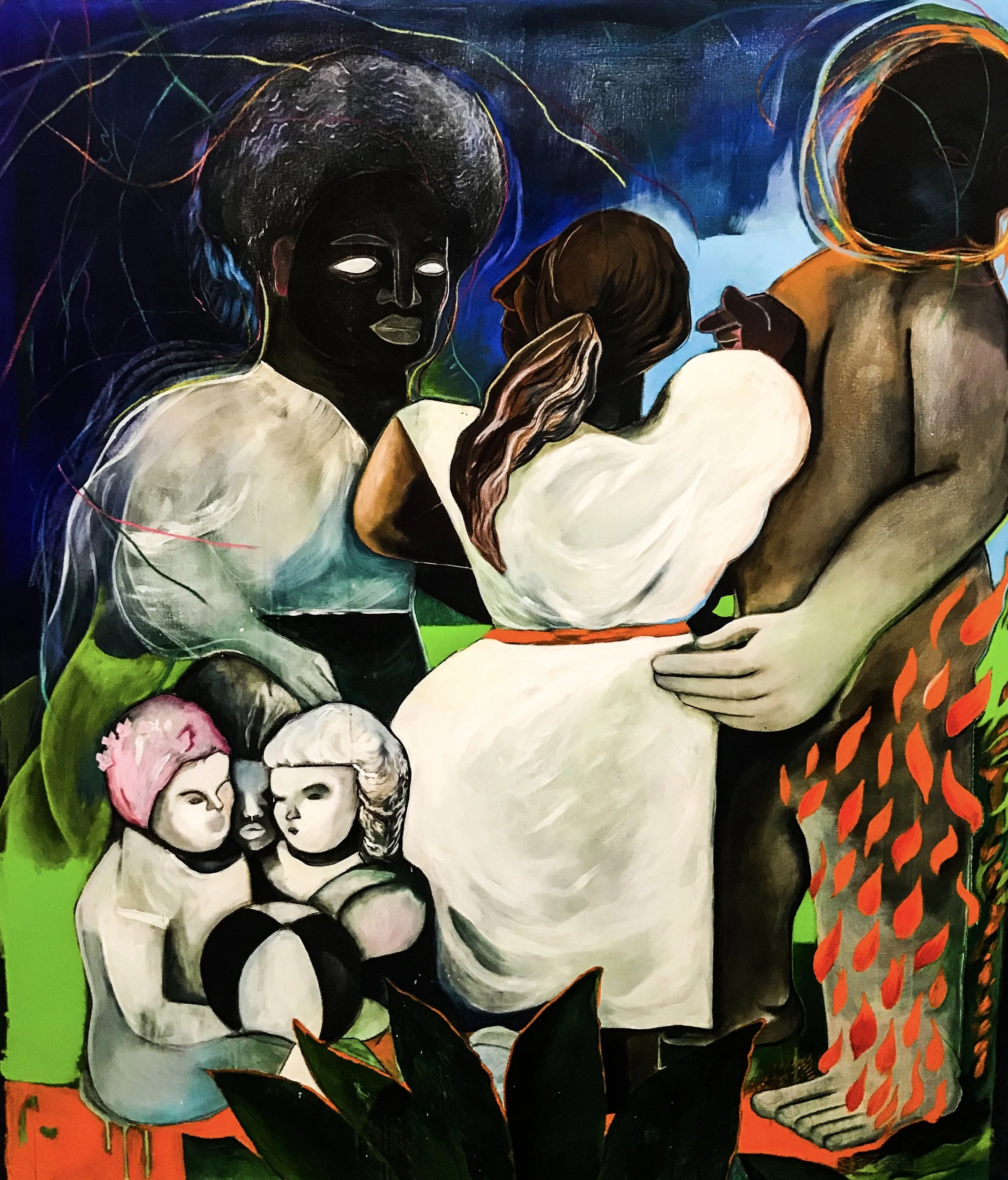 The Guardian
Acrylic, pastel and ink on canvas
72" x 72"