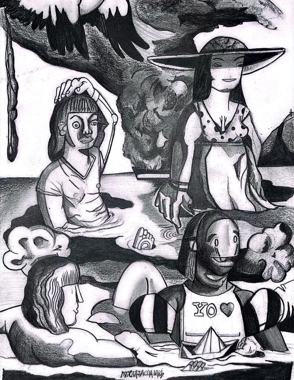 Mar de Leva
Pencil and Sumi ink on paper
9 x 12
2024