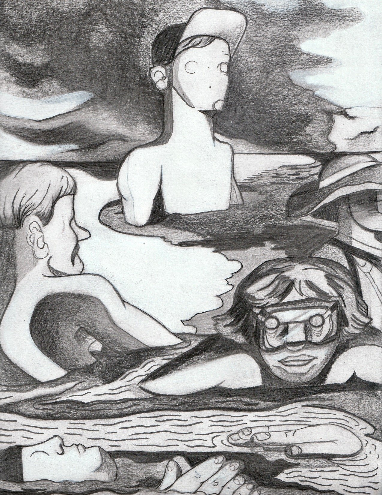 Con la mirada hacia arriba
Pencil and Sumi ink on paper
9 x 12
2024