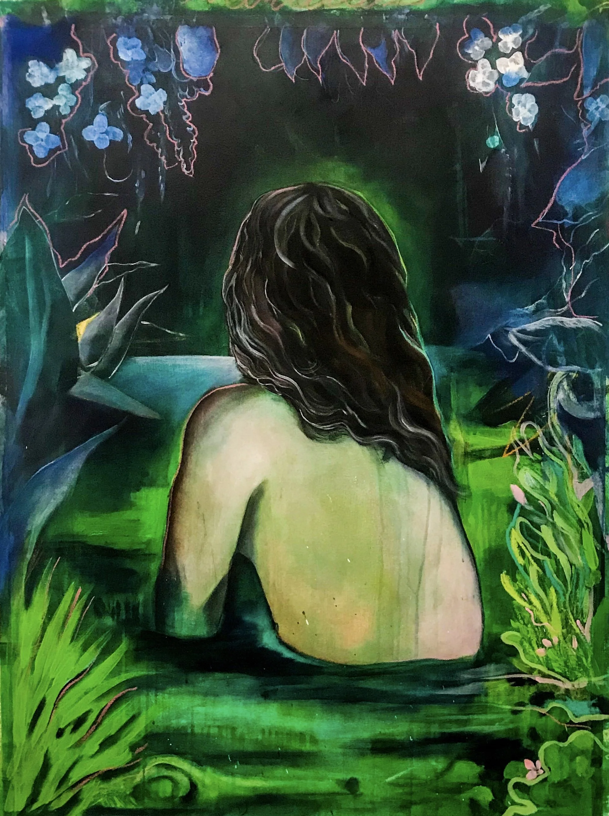 Mercedes
Acrylic and pastel on canvas
48” x 36”
