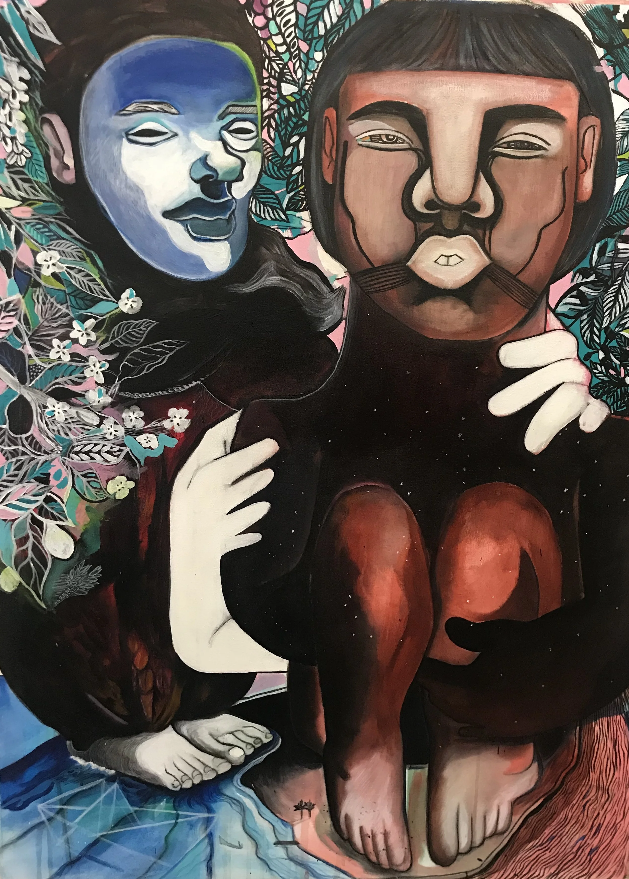 Cruce de Agua
Acrylic and ink on canvas
48” x 36”