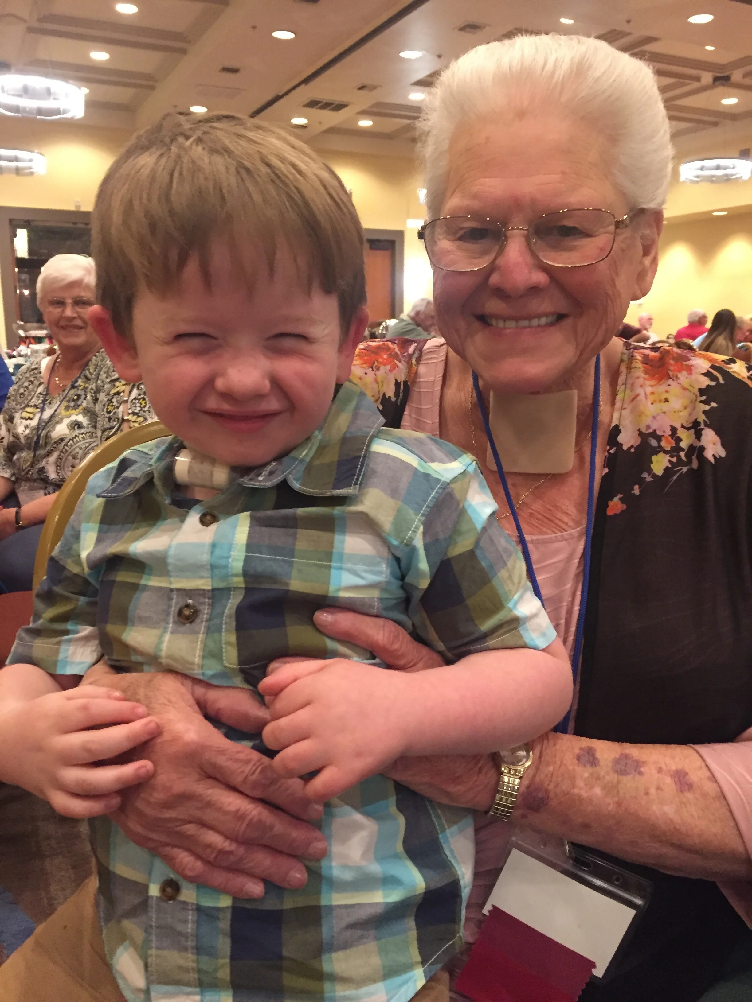 Nathaniel with Helen Grathwohl, president of IAL