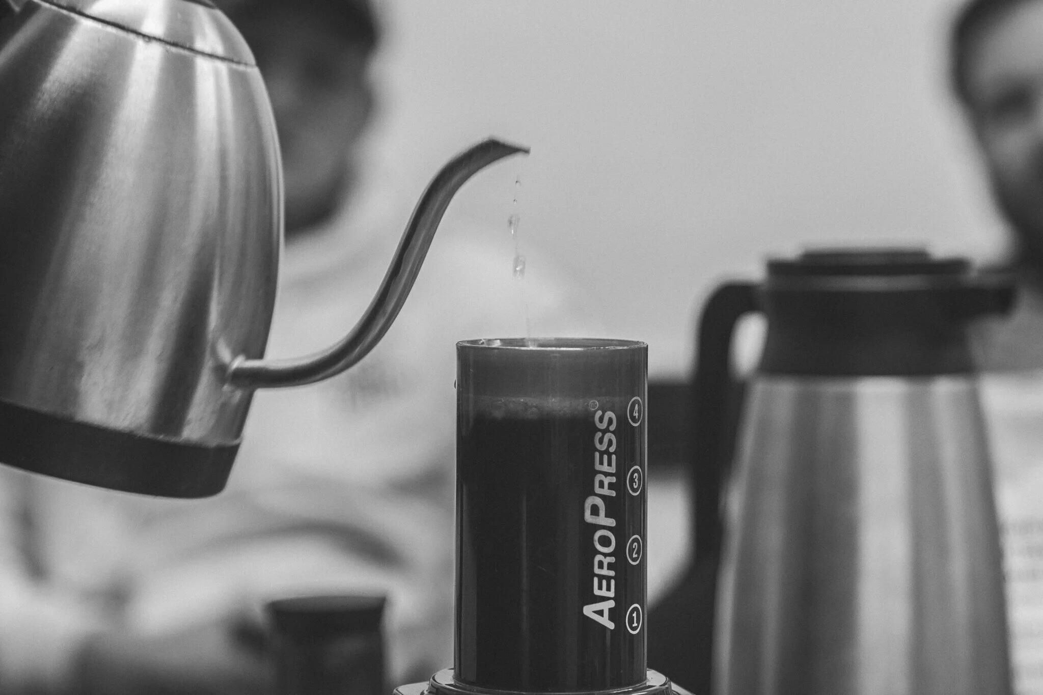 Brewing an AeroPress with a Bona Vita Kettle