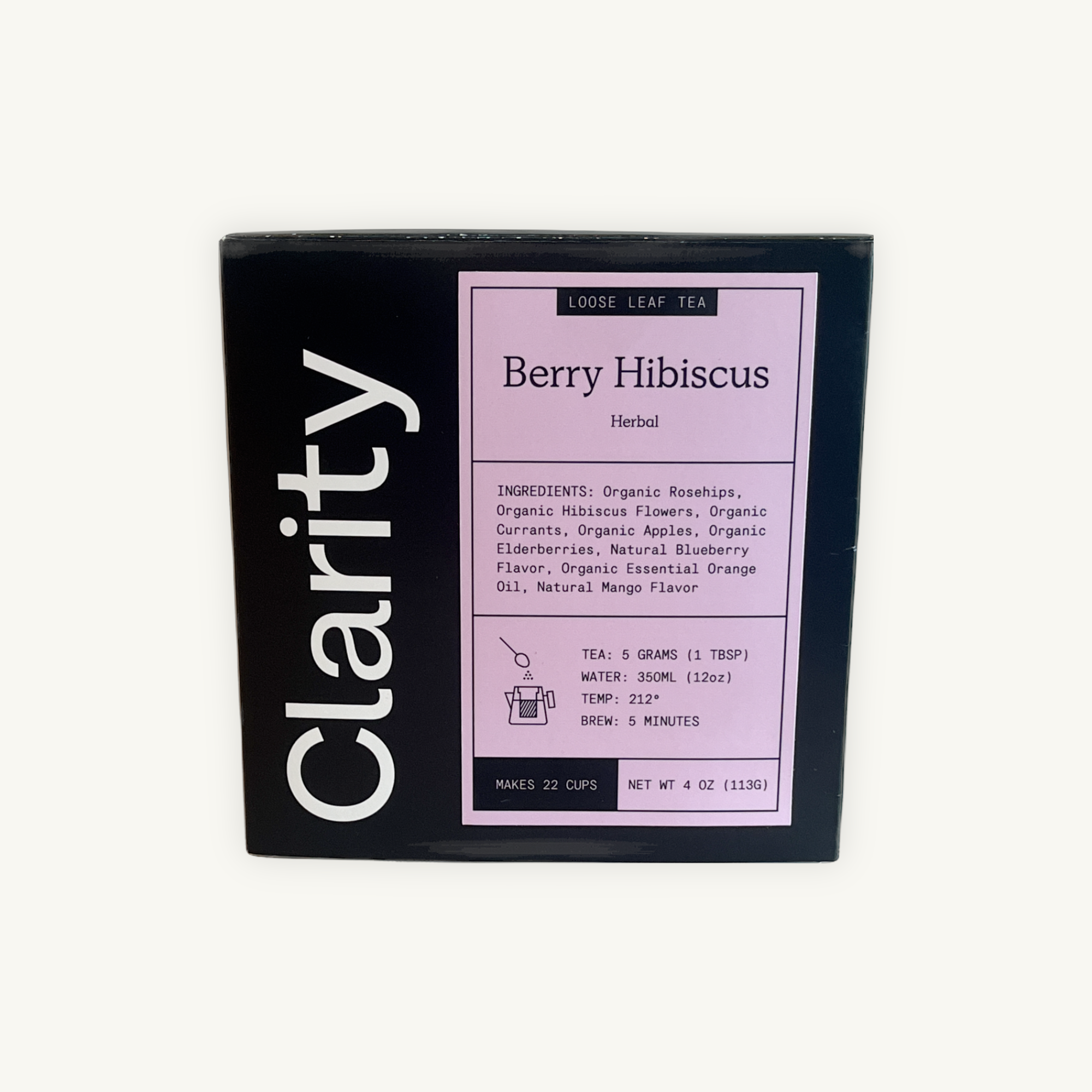 Berry Hibiscus Herbal Tea Retail Box Clarity Coffee Cream.PNG