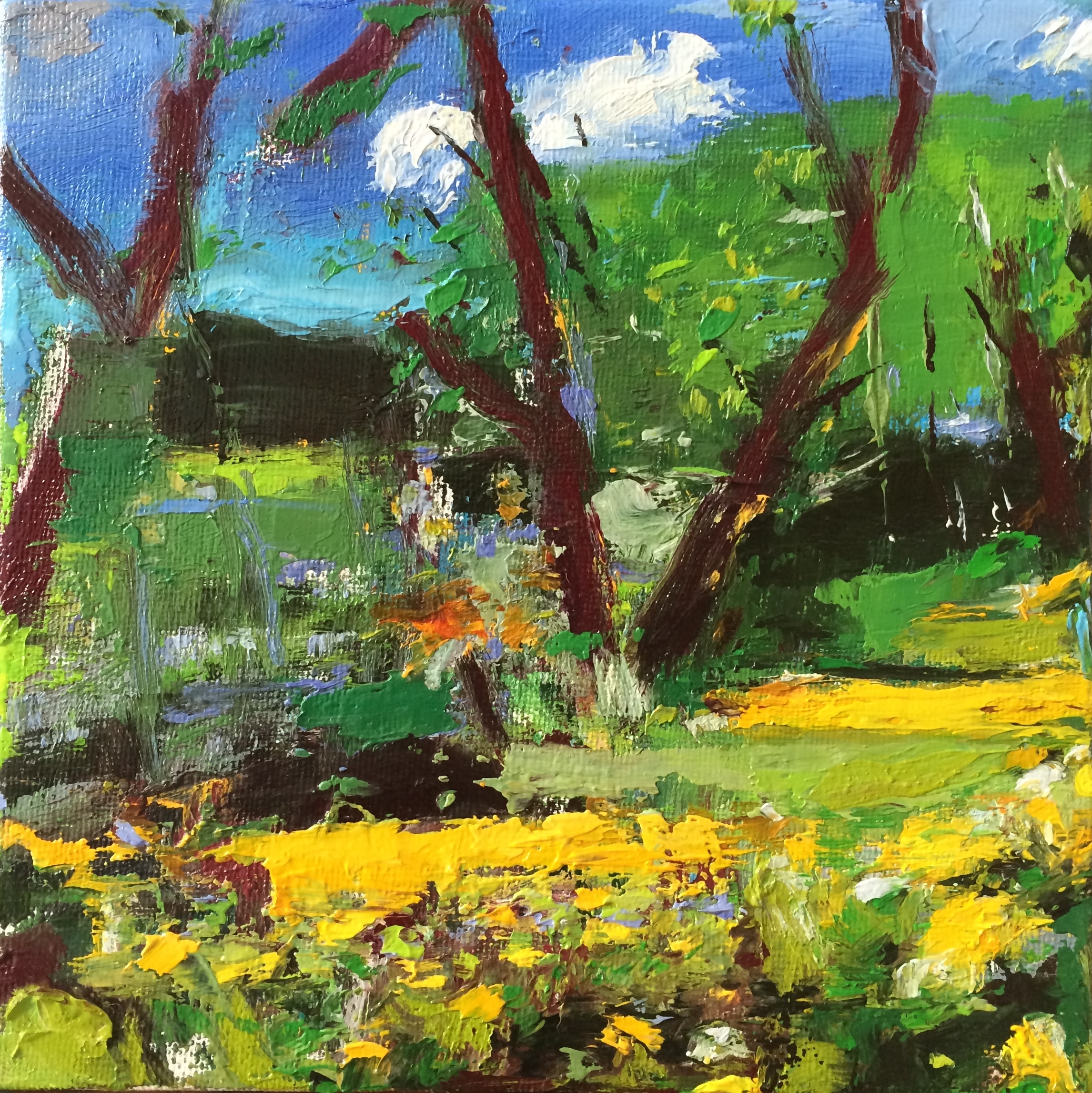  "Dandelions"  oil on canvas  6"x6"  2016 