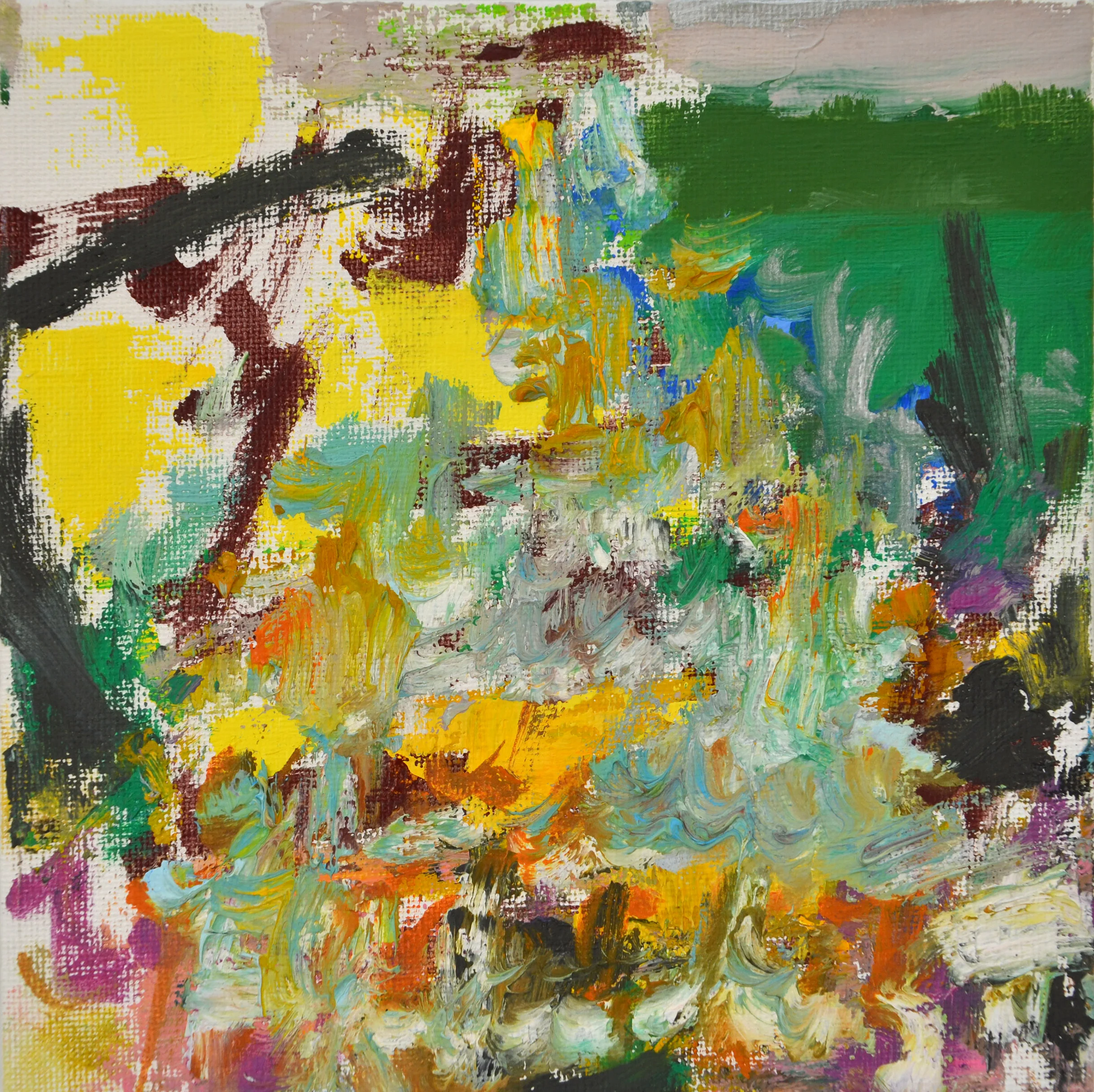 "Road trip #5" Oil on canvas 6"x6" 2015