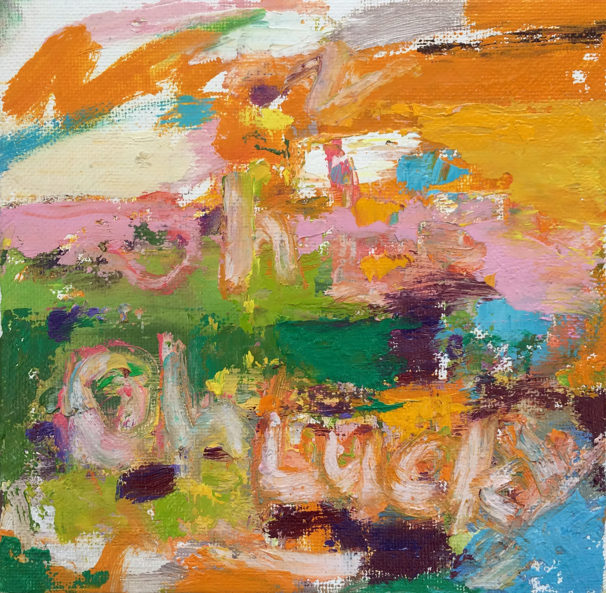 "Road trip # 9" Oil on canvas 6"x6" 2015
